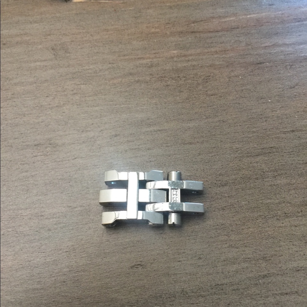 Black & Blue stainless steel bracelet w/diamonds - Picture 7 of 7
